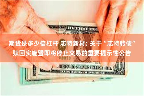 期货是多少倍杠杆 志特新材: 关于“志特转债”赎回实施暨即将停止交易的重要提示性公告